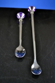Lepel met paars kristal 15 cm