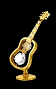 gitaar - versierd met Swarovski®-kristallen 24-karaats verguld