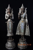 BUDDHA STANDING POLY 2 stuks10X31X8CM 