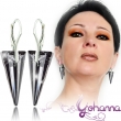 Punk Rock Spike zwarte Swarovski Oorbellen