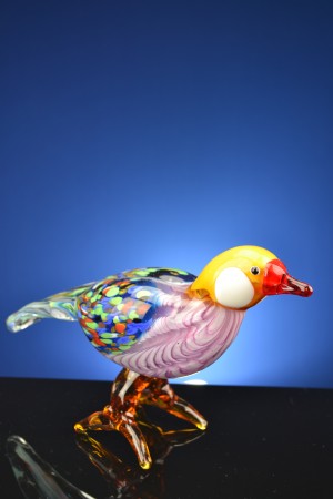 Vogel diverse kleuren glas
