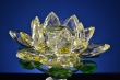 Kristal lotusbloem geel 16 cm  