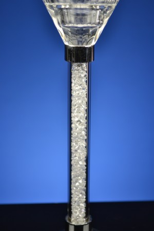 Kandelaar gevuld met kristallen steentje 23,2 cm