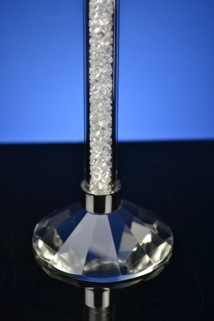 Kandelaar gevuld met kristallen steentjes 20 cm