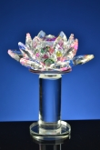 	 Kristallen lotus op standaard 15 cm