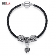 Armbad zwart met 3 bedels