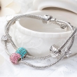 Armband set roos en blauw
