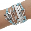 Armband licht blauw oliefant