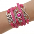 armband Donker roos eiffeltoren