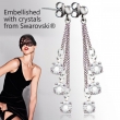 Swarovski kristal bungelende oorbellen Xirius