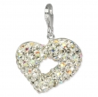 Zilveren Hart Hanger Swarovski kristallen