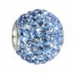 Bedel met Swarovski kristallen Blauw