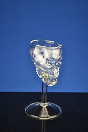 Wijn glas schedel