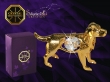 HOND 24-karaats verguld en versierd met Swarovski-kristallen
