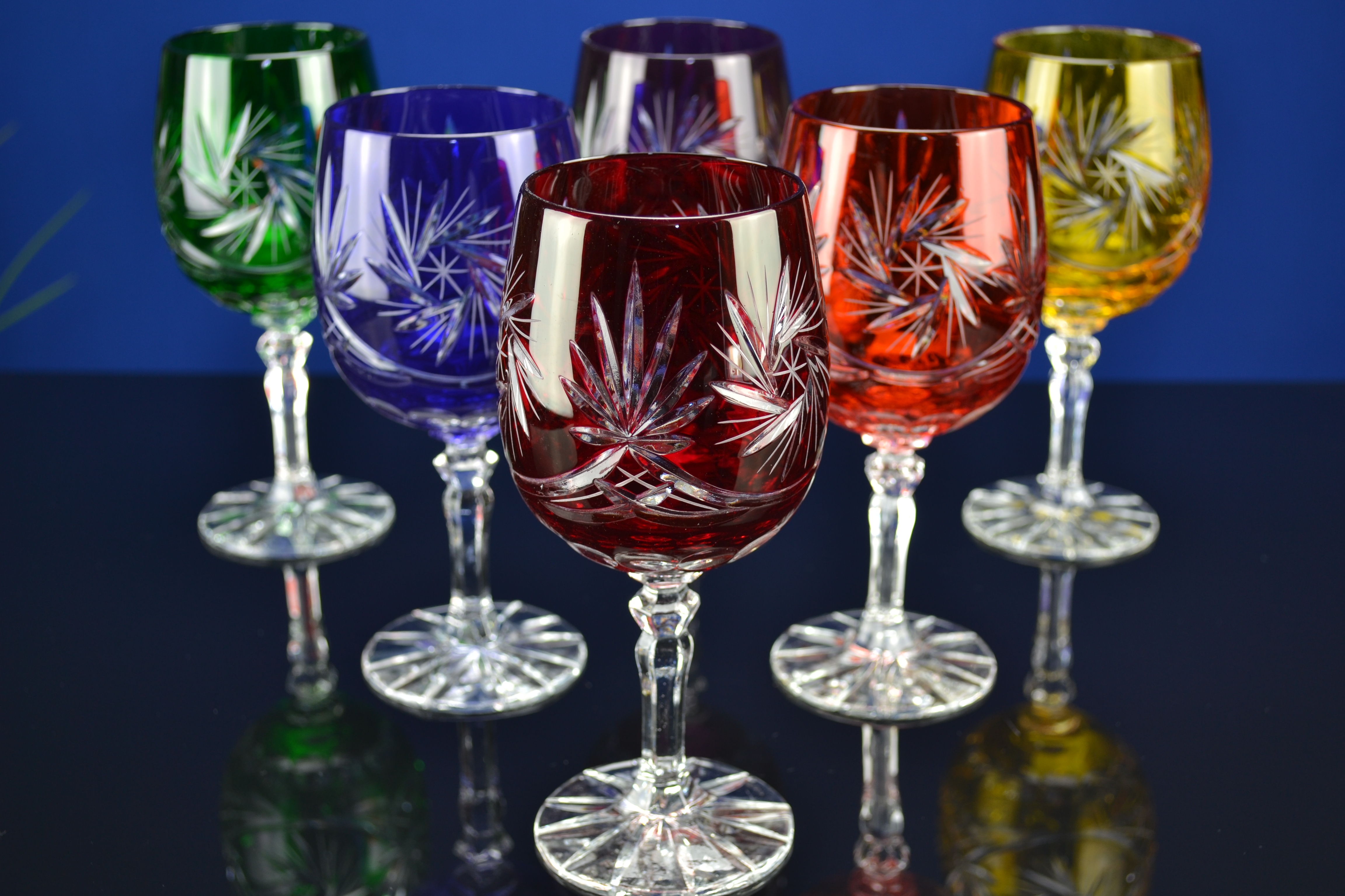 Wijn glazen kleur - Crystal-online de webshop met mooiste en goedkoopste kristal