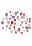 Mix glaskralen kristal konisch 4-6x3,5-5mm