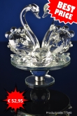 Kristallen Zwanen Set – Luxe Liefdessymbool met Geslepen Kristal