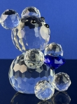 Luxe Kristallen Beer Ornament – Met Blauwe Accent – Schattig en Elegant Design