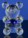 Luxe Kristallen Beer Ornament – Met Blauwe Accent – Schattig en Elegant Design