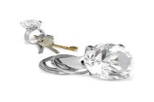 Sleutelhanger Ring met Kristal – Diamant Design – Luxe en Uniek