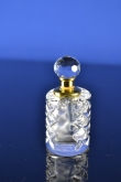 Luxe Ovaal Kristallen Parfumflesje met Gouden Afwerking