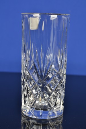 Luxe Kristallen Longdrinkglazen – Set van 2 – Hoog Glaswerk met Geslepen Design