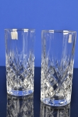Luxe Kristallen Longdrinkglazen – Set van 2 – Hoog Glaswerk met Geslepen Design