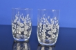 Luxe Kristallen Drinkglazen met Bloemenpatroon – Set van 2 – Transparant Kristalglas