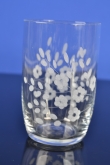 Luxe Kristallen Drinkglazen met Bloemenpatroon – Set van 2 – Transparant Kristalglas