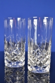 	 Luxe Kristallen Longdrinkglazen – Set van 2 – Transparante Hoge Glazen met Geslepen Detail