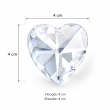 Kristallen Hart 4 x 4 cm – Helder Facetgeslepen Kristal – Regenboog Effect – Decoratie & Cadeau
