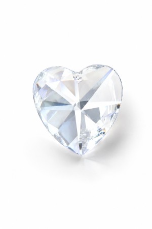 Kristallen Hart 4 x 4 cm – Helder Facetgeslepen Kristal – Regenboog Effect – Decoratie & Cadeau