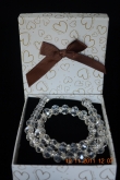 Ketting + armband met zirkonia steentjes